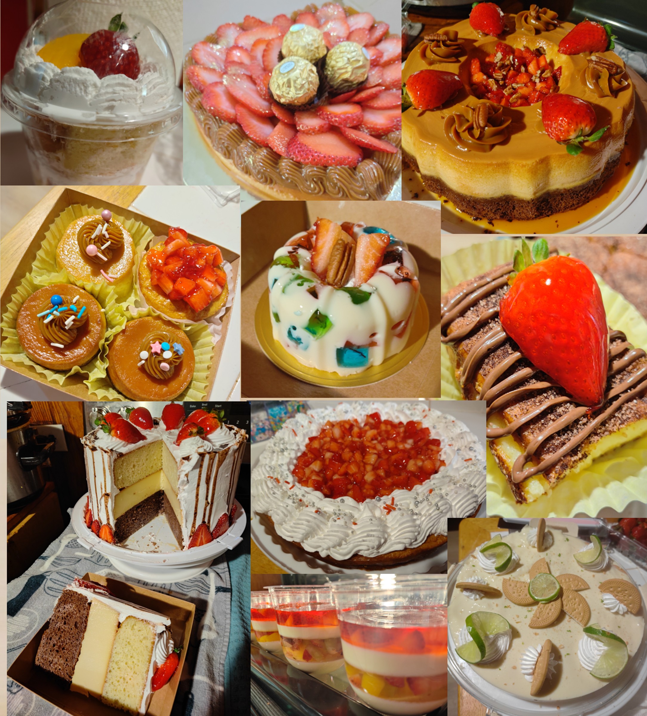 Pastel decorado con fresas y frambuesas frescas